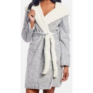 Ugg Portola Reversible Hooded Robe Womens XL Sherpa Lined Warm Cozy NWT *No Belt